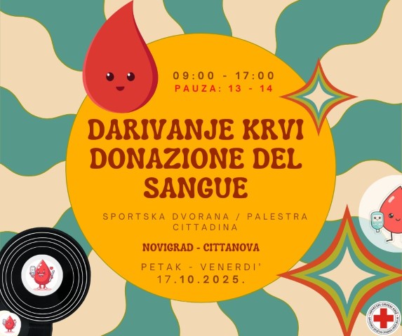 U petak, 17.10. akcija darivanja krvi u Novigradu