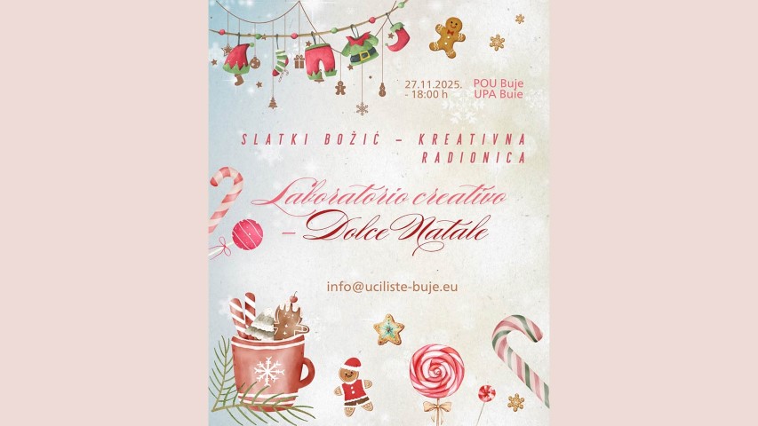 POU Buje poziva na kreativnu radionicu Slatki Božić