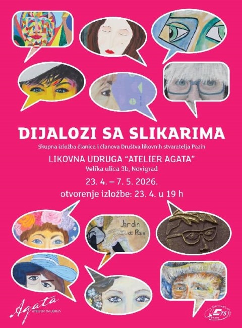 Likovna udruga Agata domaćin skupne izložbe Društva likovnih stvaratelja Pazin   