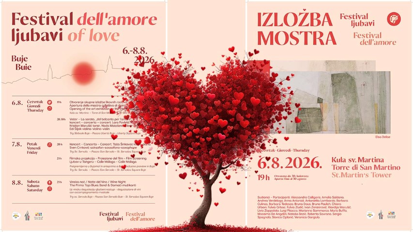Romatičan vikend: Festival ljubavi u Bujama od 6. do 8. kolovoza