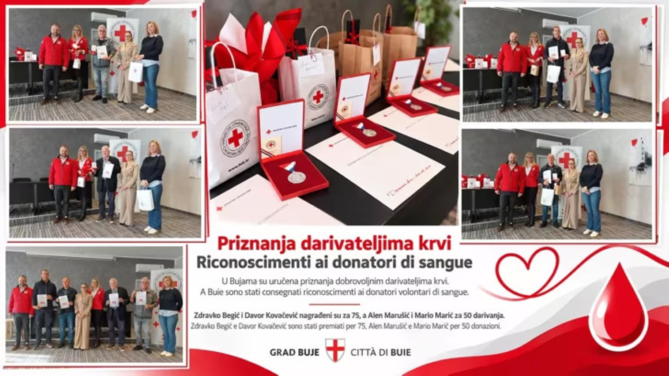 U Bujama odana priznanja jubilarnim darivateljima krvi